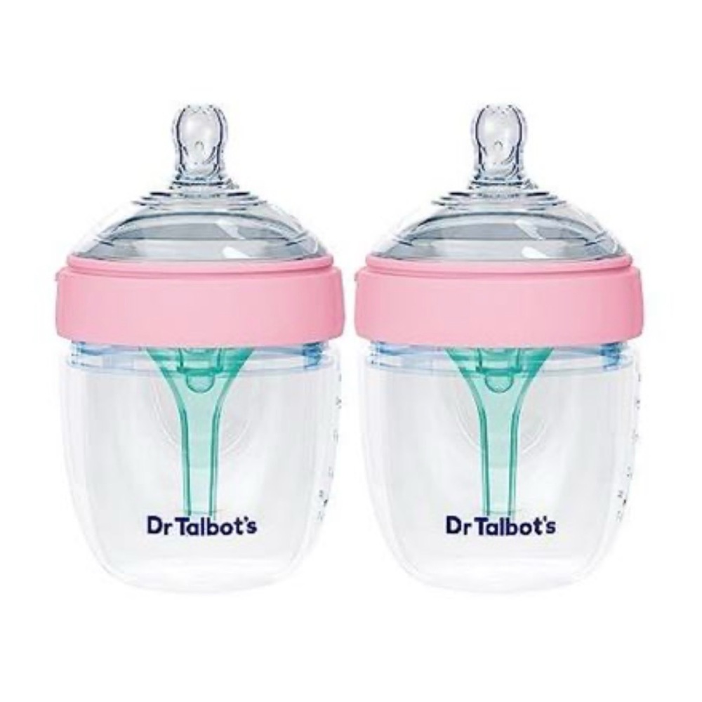 Pink and Clear Baby Bottles - Set of 2